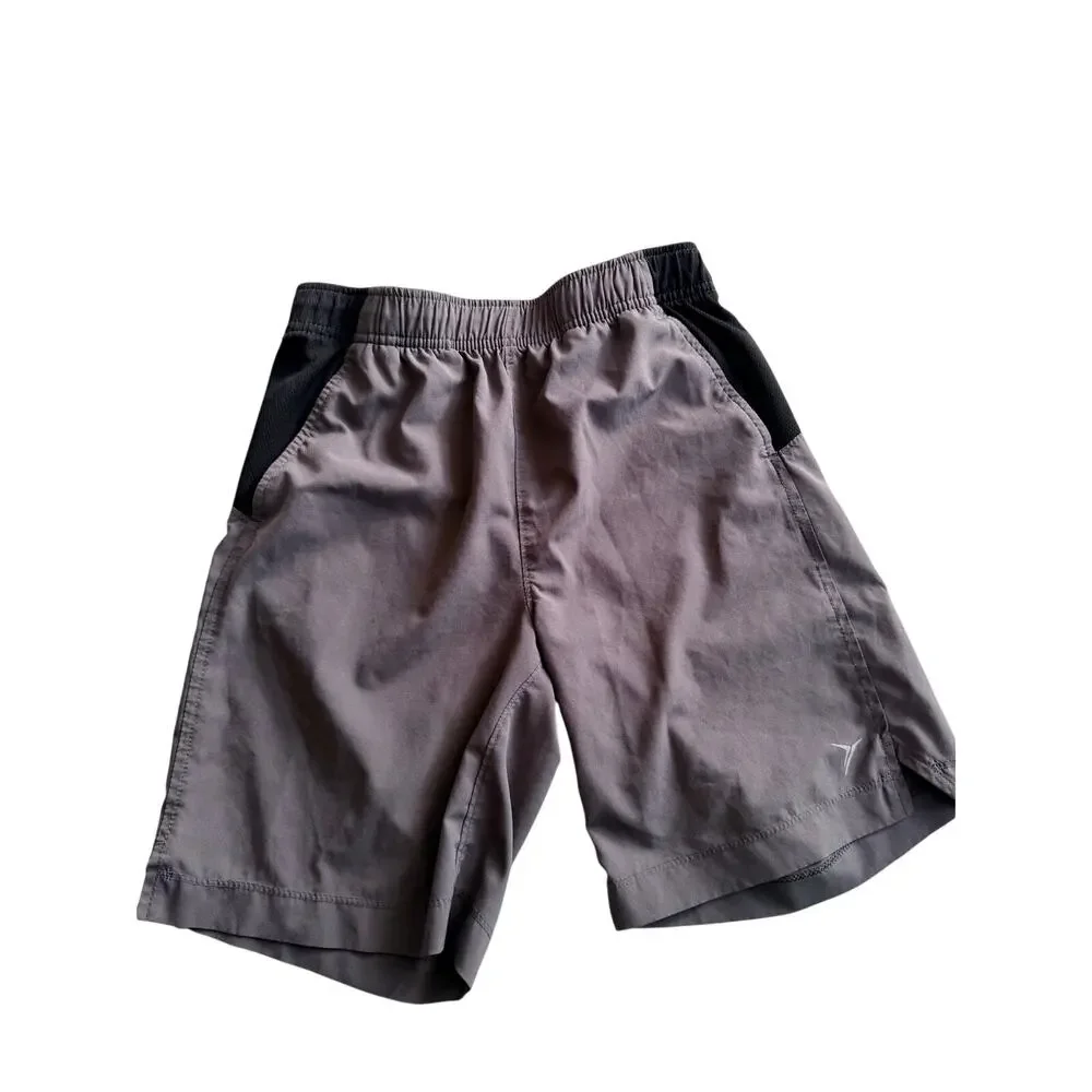 Old Navy Boys Gray Active Shorts - L - Drawstring Waist